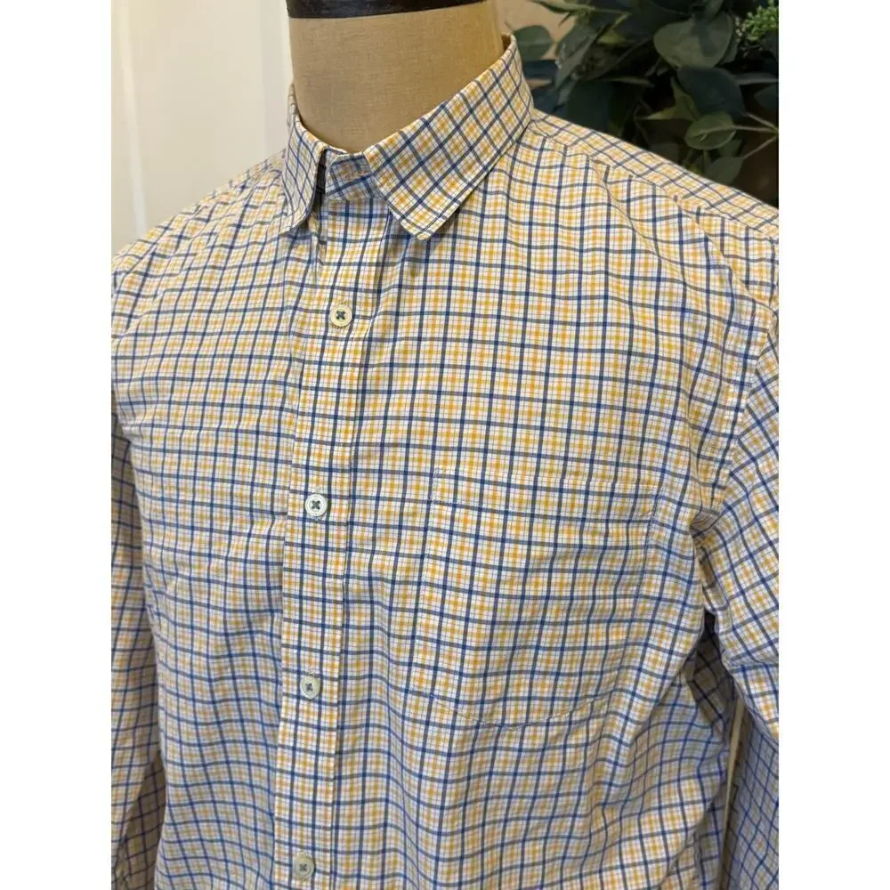 BANANA REPUBLIC Soft Wash Cotton Button Down Shirt Men size 16 -16 1/2 L